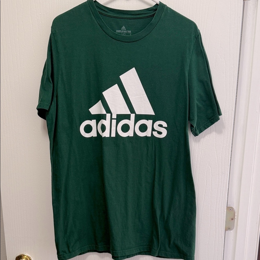 Adidas Men's Green T-Shirt Size Large